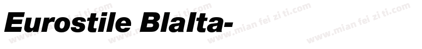 Eurostile BlaIta字体转换